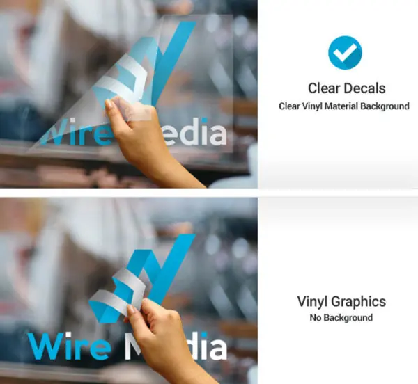 Custom Clear Decals, indoor/outdoor