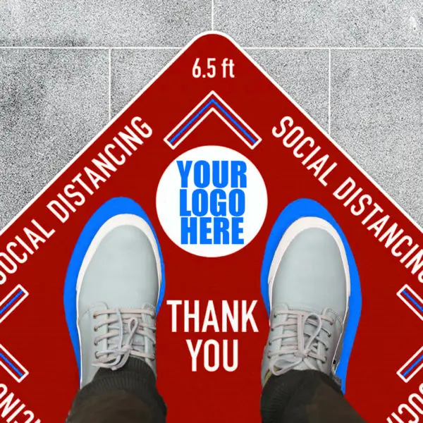 Custom Indoor Floor Decals – Social Distancing Floor Decals
