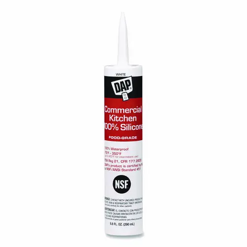 DAP® Commercial Kitchen Silicone Sealant, 9.8 oz Tube, White