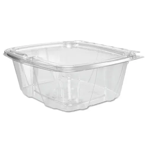 Dart® ClearPac SafeSeal rPET Tamper-Resistant Container with Flat Lid, 32 oz, Clear, 100/Bag, 2 Bags/Carton