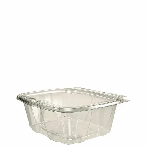 Dart® ClearPac SafeSeal rPET Tamper-Resistant/Evident Hinged Food Containers, 32 oz, Clear, 200/Carton