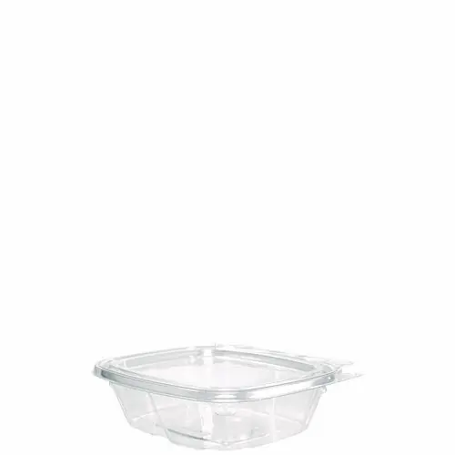 Dart® ClearPac SafeSeal Tamper-Resistant/Evident Containers, Flat Lid, 8 oz, Clear, Plastic, 100/Bag, 2 Bags/Carton