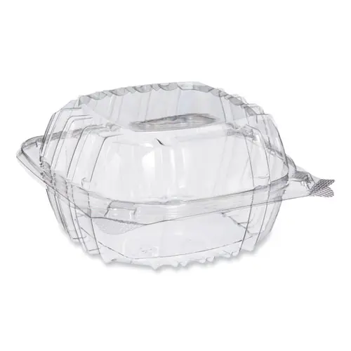 Dart® ClearSeal Hinged-Lid Plastic Containers, Clear, Plastic, 500/Carton