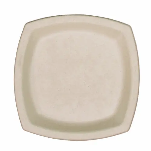 Dart® Compostable Molded Fiber Dinnerware, ProPlanet Seal, Plate, 6.7 x 6.7, Tan, 125/Pack