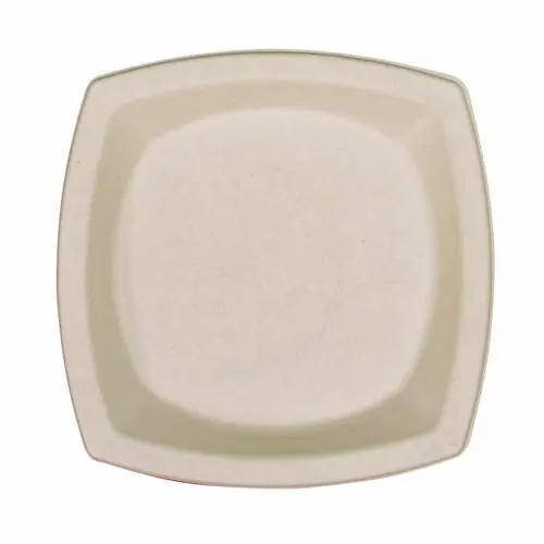 Dart® Compostable Molded Fiber Dinnerware, ProPlanet Seal, Plate, 8.25 x 8.25, Tan, 500/Carton