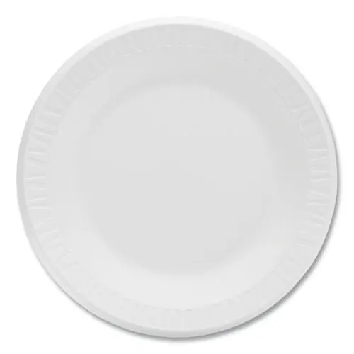 Dart® Concorde Foam Plate, 10.25" dia, White, 125/Pack, 4 Packs/Carton