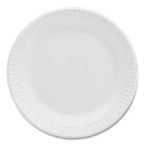 Dart® Concorde Foam Plate, 6" dia, White, 1,000/Carton