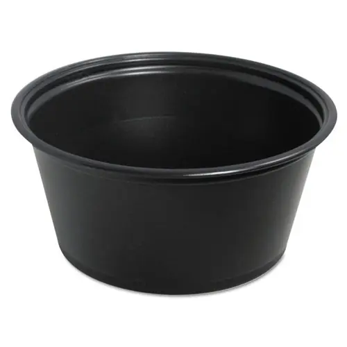 Dart® Conex Complements Portion/Medicine Cups, 3.25 oz, Plastic, Black, 125/Bag, 20 Bags/Carton