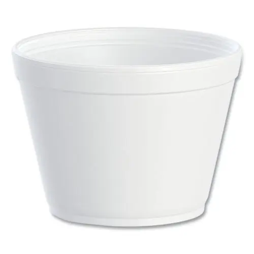 Dart® Foam Containers, Extra Squat, 16 oz, White