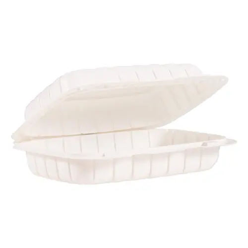 Dart® Hinged Lid Containers, Hoagie Container, White Plastic, 200/Carton