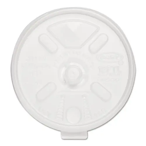 Dart® Lift n' Lock Plastic Hot Cup Lids with Straw Slot, Translucent, 100/Sleeve, 10 Sleeves/Carton