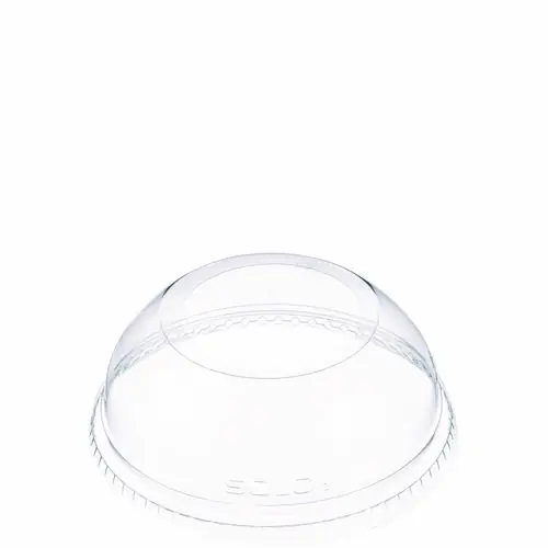 Dart® Open-Top Dome Lid, 1.9" Diameter Hole, Fits 16 oz to 24 oz Cold Cups, Clear Plastic, 1000/Carton