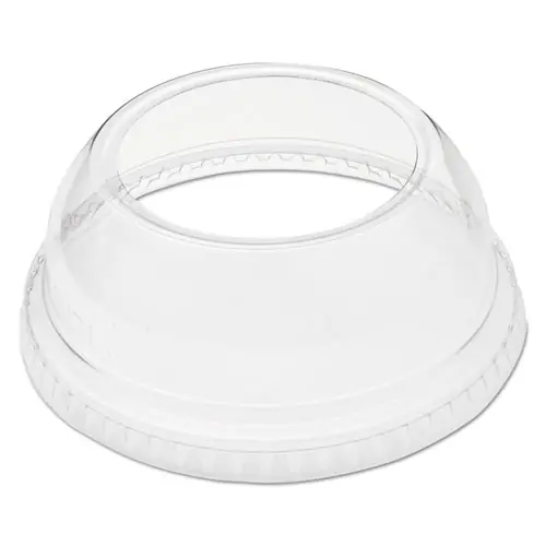 Dart® Open-Top Dome Lid, 1.9" Diameter Hole, Fits 9 oz - 22 oz Cold Cups, Clear Plastic, 1000/Carton