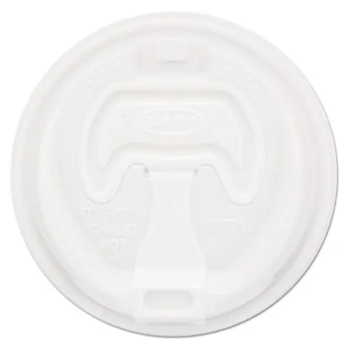 Dart® Optima Reclosable Lid, Fits 12 oz to 24 oz Hot Cups, Plastic, White, 100/Pack