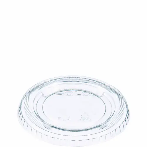 Dart® Portion/Souffle Cup Lids, Fits 3.25 oz to 9 oz Portion Cups, Plastic, Clear, 125/Pack, 20 Packs/Carton