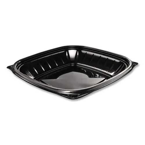 Dart® PresentaBowls Pro Black Square Bowls, 24 oz, Plastic, 8.5" x 8.5" x 1.8"