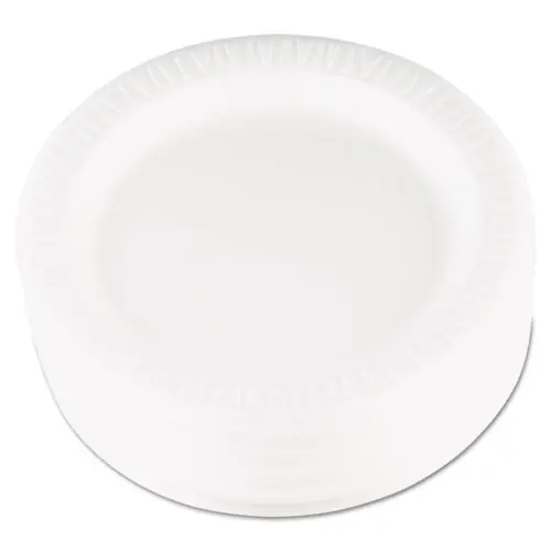 Dart® Quiet Classic Laminated Foam Dinnerware Plate, 9" Diameter, White, 500/Carton