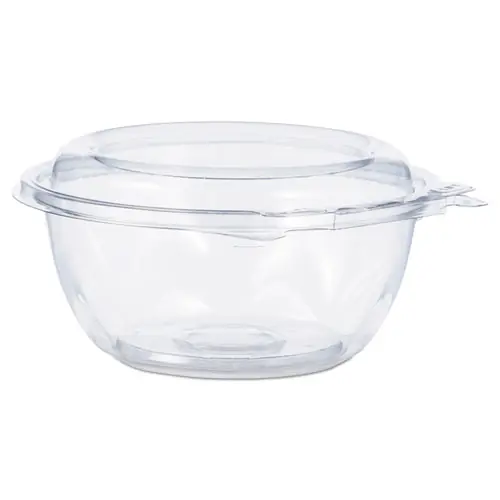 Dart® Tamper-Resistant, Tamper-Evident Bowls with Dome Lid, 12 oz, Clear, Plastic, 240/Carton