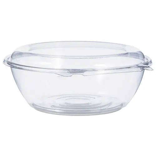 Dart® SafeSeal Tamper-Resistant, Tamper-Evident Food Storage Bowls with Dome Lid, 48 oz, Clear, Plastic, 100/Carton