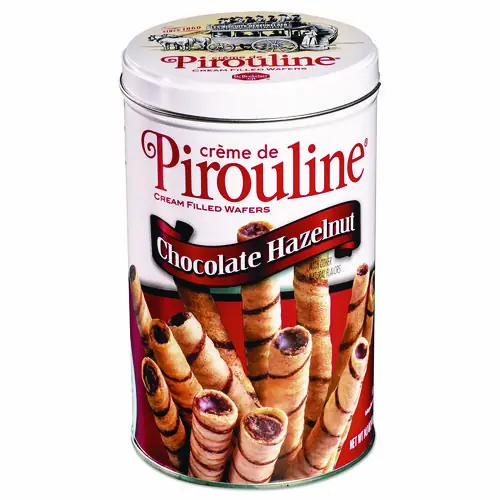 De Beukelaer Chocolate Hazelnut Pirouline Rolled Wafers, 14 oz
