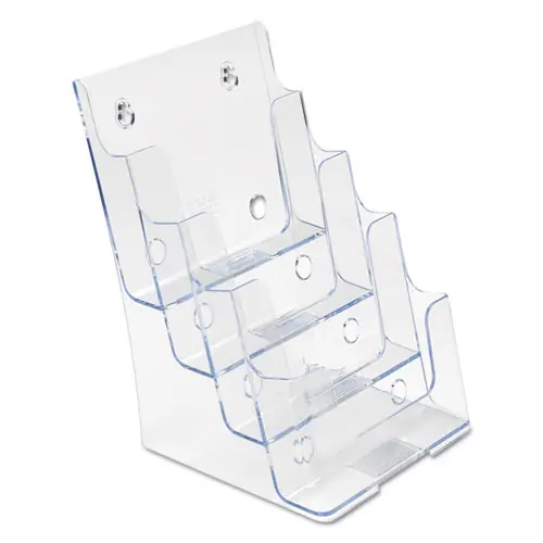 deflecto® 4-Compartment DocuHolder, Booklet Size, Clear