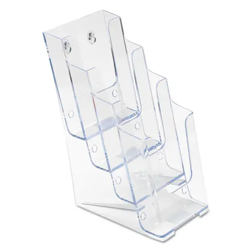 deflecto® 4-Compartment DocuHolder, Leaflet Size, Clear