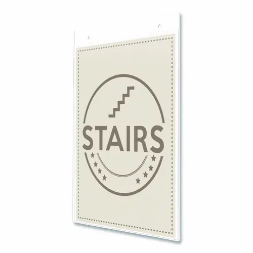 deflecto® Anti-Glare Wall Mount Sign Holder, 8.5 x 11, Clear