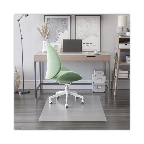 deflecto® Antimicrobial Chair Mat, Rectangular, 45 x 53, Clear