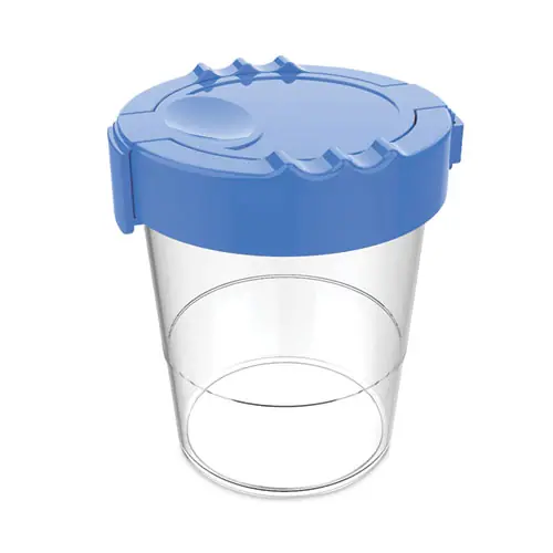 deflecto® Antimicrobial No Spill Paint Cup, Blue