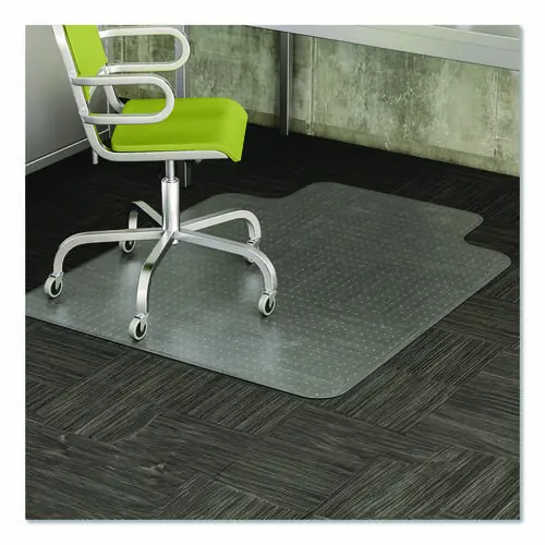 deflecto® DuraMat Moderate Use Chair Mat, Low Pile Carpet, 36" x 48", Lipped, Clear