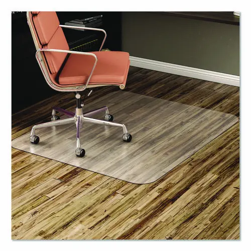 deflecto® EconoMat All Day Use Chair Mat for Hard Floors, Flat Packed, 46 x 60, Clear