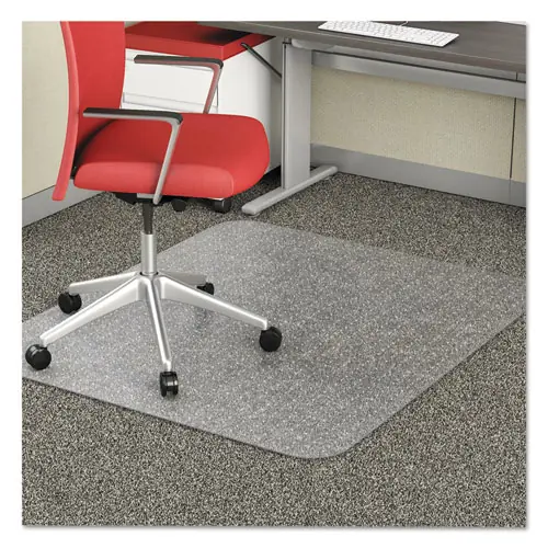 deflecto® EconoMat Occasional Use Chair Mat for Low Pile Carpet, 46" x 60", Rectangle, Clear