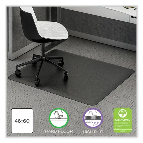 deflecto® Ergonomic Sit Stand Mat, 60 x 46, Black
