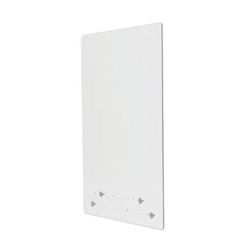 deflecto® Mounting Safety Barrier with Full Shield, Acrylic, Clear, 2/Carton