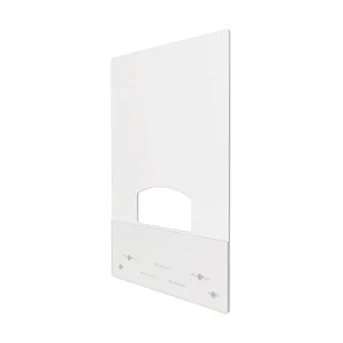 deflecto® Mounting Safety Barrier with Pass Thru, Polycarbonate, Clear, 2/Carton