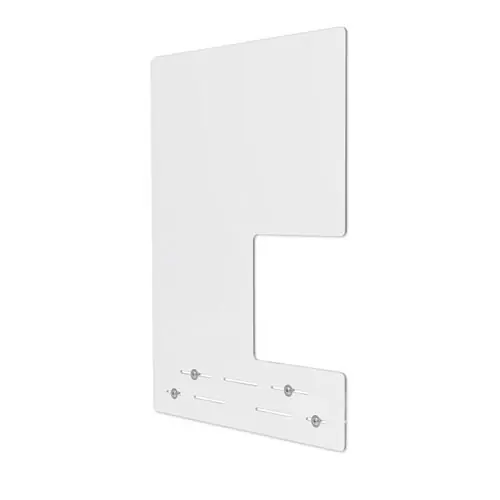 deflecto® Mounting Safety Barrier with Side Pass Thru, Polycarbonate, Clear, 2/Carton