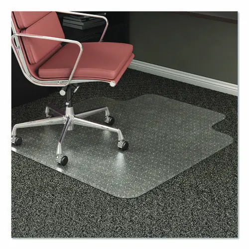 deflecto® RollaMat Frequent Use Chair Mat for Medium Pile Carpet, Flat, 45" x 53", Wide Lipped, Clear