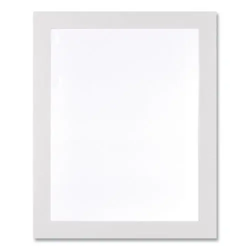 deflecto® Self Adhesive Sign Holders, 11 x 17, Clear with White Border, 2/Pack