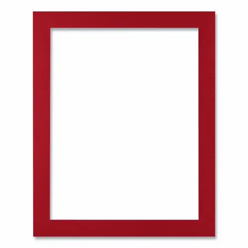 deflecto® Self-Adhesive Sign Holders, Clear with Red Border Frame, 2/Pack