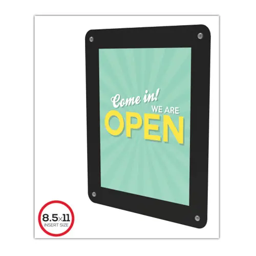 deflecto® Superior Image Window Display, Clear/Black, 8.5 x 11 Insert
