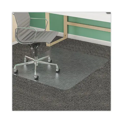 deflecto® SuperMat Frequent Use Chair Mat for Medium Pile Carpet, 45" x 53", Clear, Rectangular (Rolled)
