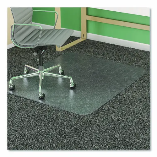 deflecto® SuperMat Frequent Use Chair Mat for Medium Pile Carpet, 46" x 60", Rectangle, Clear, Rolled Pack