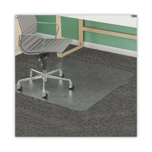 deflecto® SuperMat Frequent Use Chair Mat for Medium Pile Carpet, 36" x 48", Rectangular, Clear