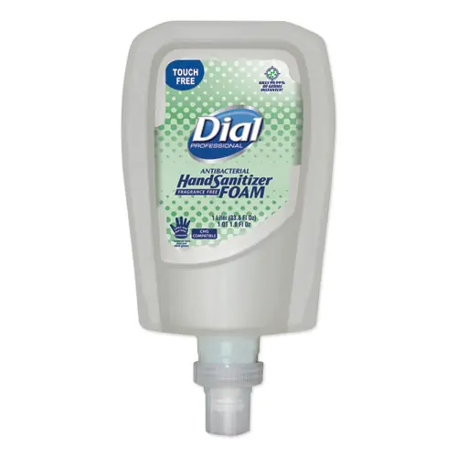Dial® Professional Antibacterial Foaming Hand Sanitizer Refill for FIT Touch Free Dispenser, Fragrance-Free, 1 L, 3/Carton