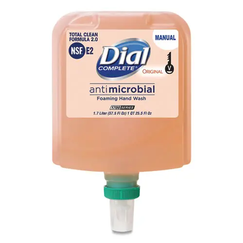 Dial® Professional Antibacterial Foaming Hand Wash Refill, Original Scent, 1.7 L, 3/Carton