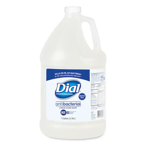 Dial® Professional Antibacterial Liquid Hand Soap Refill for Sensitive Skin, Light Floral Scent, 1 gal, 4/Carton