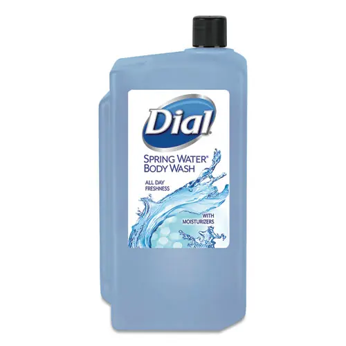 Dial® Professional Body Wash Refill, Spring Water Scent, 1 L, 8/Carton