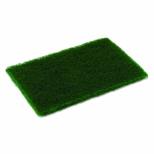 Disco® Medium Duty Scouring Pad, Green, 6" x 9", 10/Pack, 6 Packs/Carton