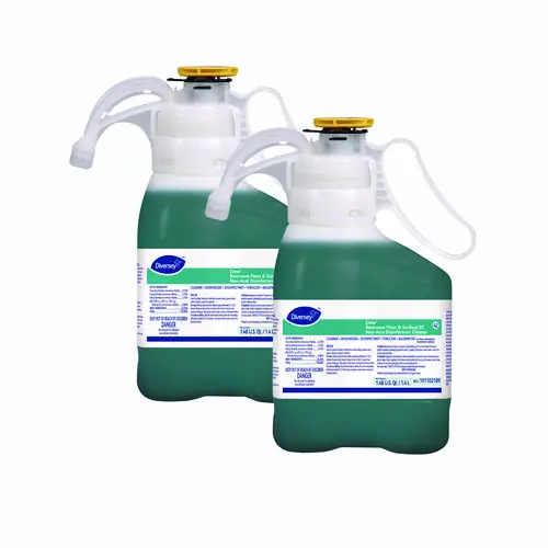 Diversey™ Crew Restroom Floor and Surface SC Non-Acid Disinfectant Cleaner, Fresh Scent, 1.4 L, 2 Bottles/Carton