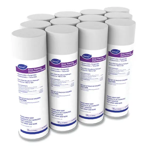 Diversey™ Envy Foaming Disinfectant Cleaner, Lavender Scent, 19 oz Aerosol Spray, 12/Carton